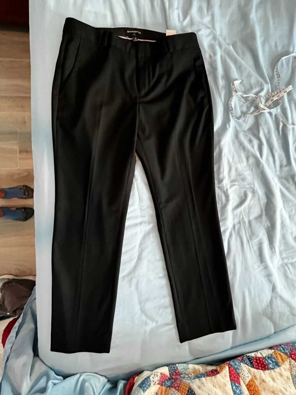 Banana Republic Ryan  Straight Black Dress Pants 8 petite